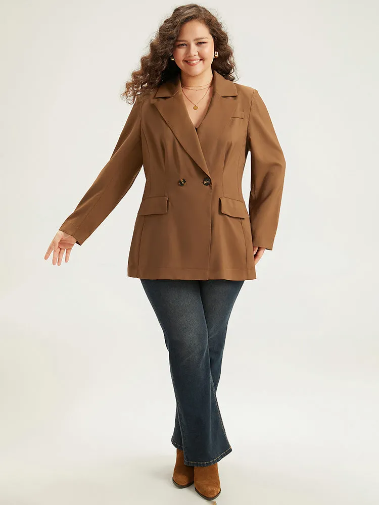 Suit Collar Button Up Pocket Blazer sold by Bloomchic product image thumbnail 4