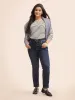 Striped Boat Neck Medium Stretch T-shirt sold by Bloomchic