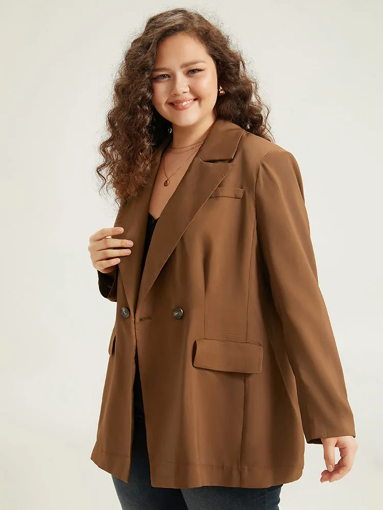 Suit Collar Button Up Pocket Blazer sold by Bloomchic product image thumbnail 3