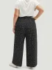 Polka Dot Belted Metal Detail Pants sold by Bloomchic