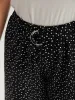 Polka Dot Belted Metal Detail Pants sold by Bloomchic