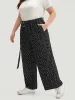 Polka Dot Belted Metal Detail Pants sold by Bloomchic