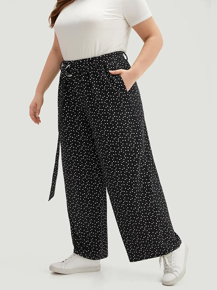 Polka Dot Belted Metal Detail Pants sold by Bloomchic product image thumbnail 2