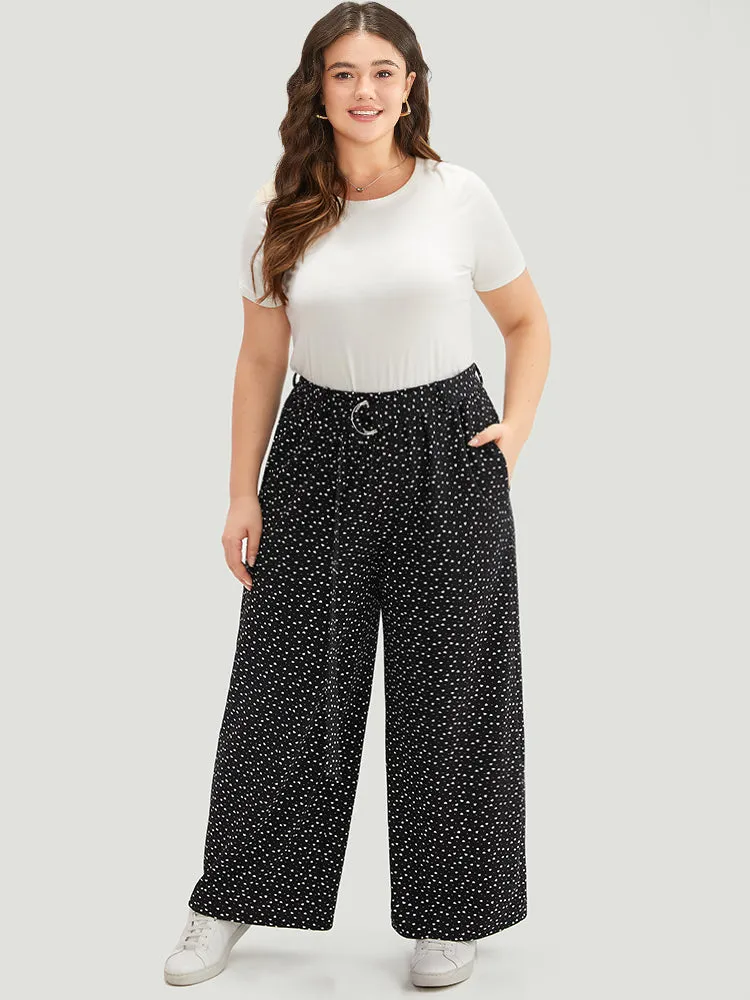 Polka Dot Belted Metal Detail Pants sold by Bloomchic product image thumbnail 3