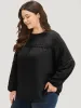 Anti-Wrinkle Pompom Trim Guipure Lace Keyhole Blouse sold by Bloomchic