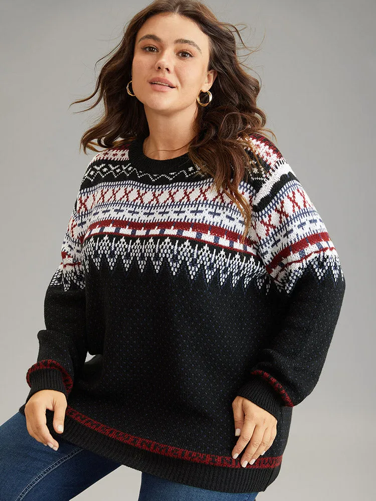 Bandana Print Loose Elastic Cuffs Pullover sold by Bloomchic product image thumbnail 3