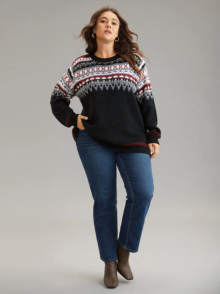 Bandana Print Loose Elastic Cuffs Pullover sold by Bloomchic product image thumbnail 4