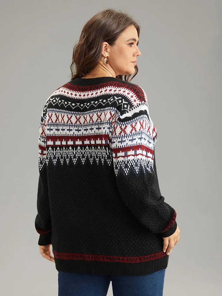 Bandana Print Loose Elastic Cuffs Pullover sold by Bloomchic product image thumbnail 2