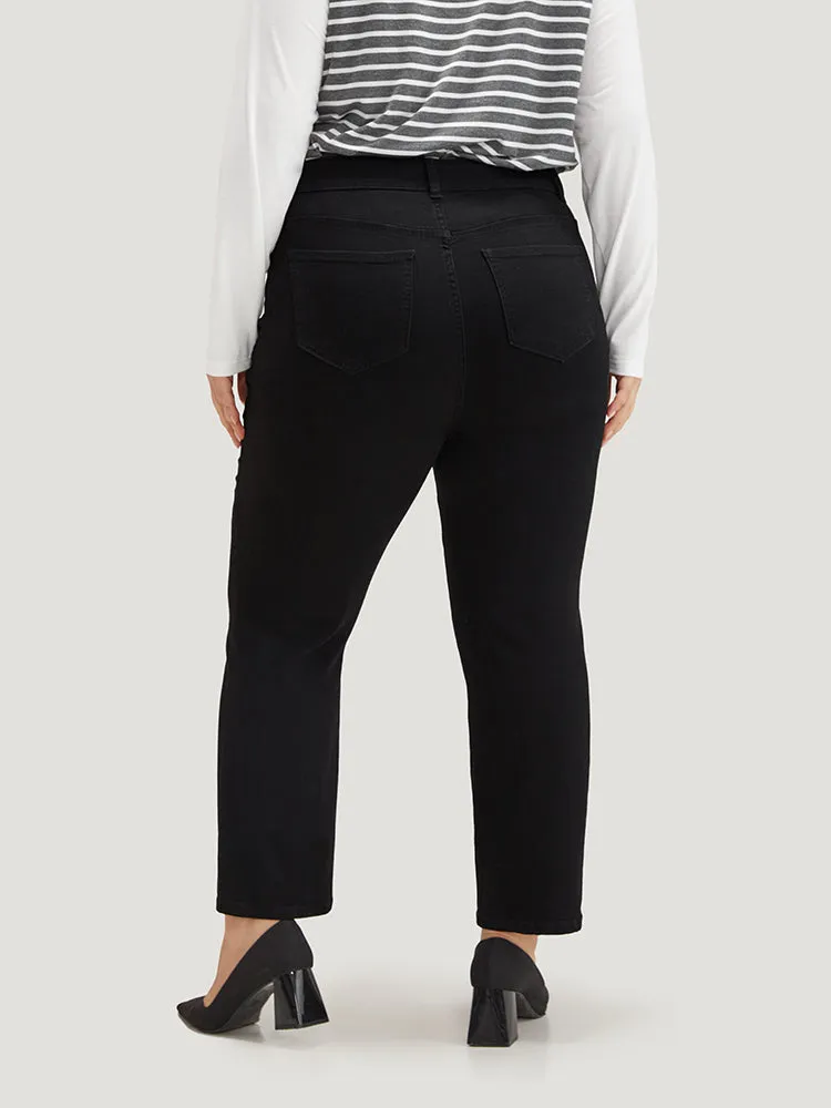 Plain Black Wash Zipper Fly Jeans sold by Bloomchic product image thumbnail 3