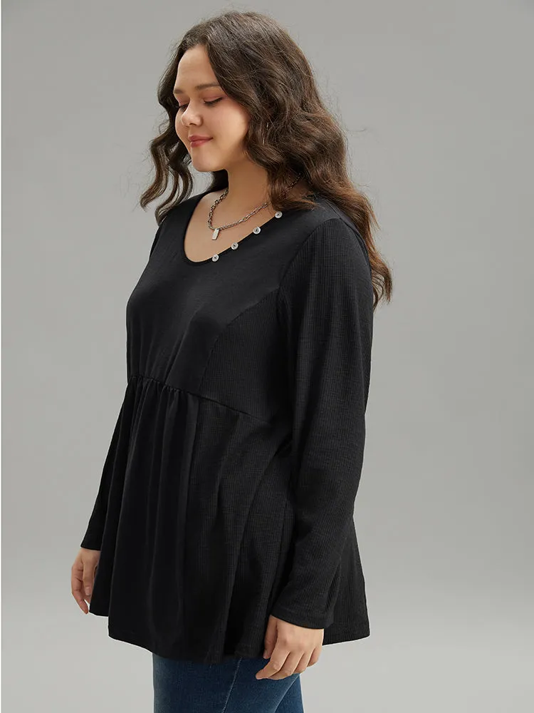 Plain Ruffles Button Detail T-shirt sold by Bloomchic product image thumbnail 4