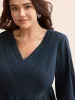 V Neck Lace Patchwork Gathered Blouse sold by Bloomchic