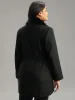 Plain Fuzzy Trim Patchwork Belted Coat sold by Bloomchic