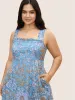 Square Neck Floral Mesh Tank Dress sold by Bloomchic