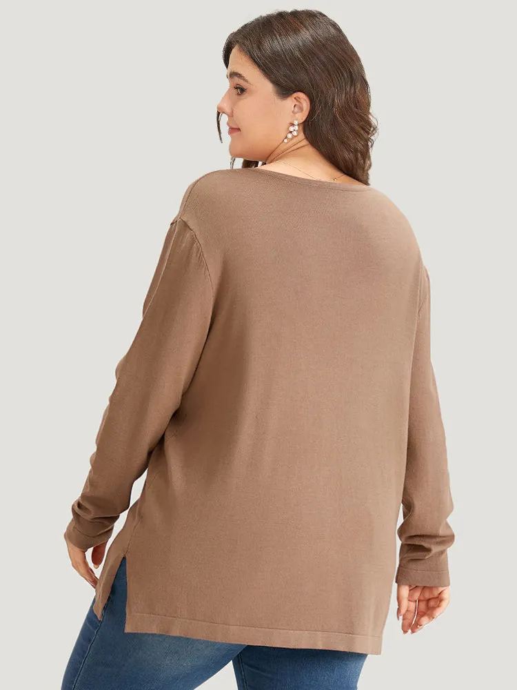 Supersoft Essentials Crisscross Neck Split Side Pullover sold by Bloomchic product image thumbnail 2