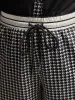 Houndstooth Drawstring Straight Leg Pants sold by Bloomchic