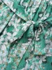 Floral Print Notched Belted Midi Dress sold by Bloomchic