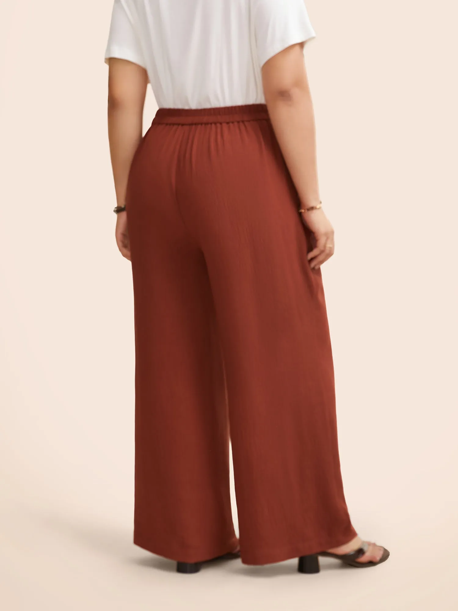 Solid Tie Knot Wide Leg Pants sold by Bloomchic product image thumbnail 2