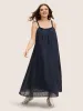 Plain Textured Drawstring Loose Fit Dress sold by Bloomchic