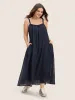 Plain Textured Drawstring Loose Fit Dress sold by Bloomchic
