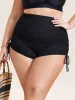 Plain Gathered Tie Knot High Rise Swim Bottom sold by Bloomchic