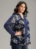 Chiffon Floral Polka Dot Patchwork Frill Trim Mesh Blouse sold by Bloomchic