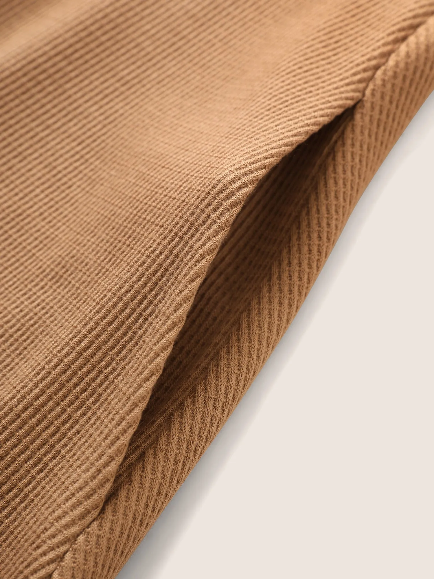 Waffle Knit Pocket Patchwork Hem Dress sold by Bloomchic product image thumbnail 5