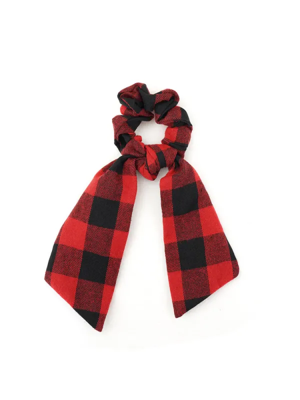 Christmas Plaid Print Elastic Hair Accessorie sold by Bloomchic