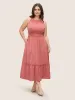 Halter Neck Shirred Frill Trim Gathered Dress sold by Bloomchic