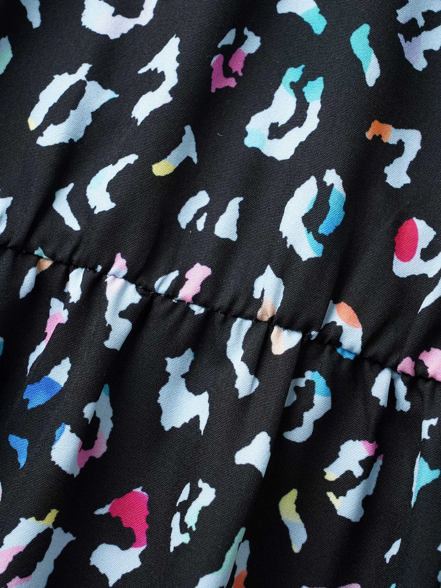 Multi-color Leopard Print Elastic Waist Midi Dress sold by Bloomchic product image thumbnail 5