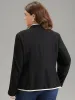 Corduroy Metal Detail Contrast Trim Flap Pocket Blazer sold by Bloomchic