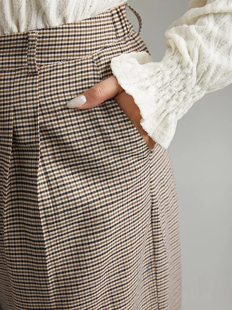 Gingham Plicated Detail Elastic Waist Pants sold by Bloomchic product image thumbnail 5