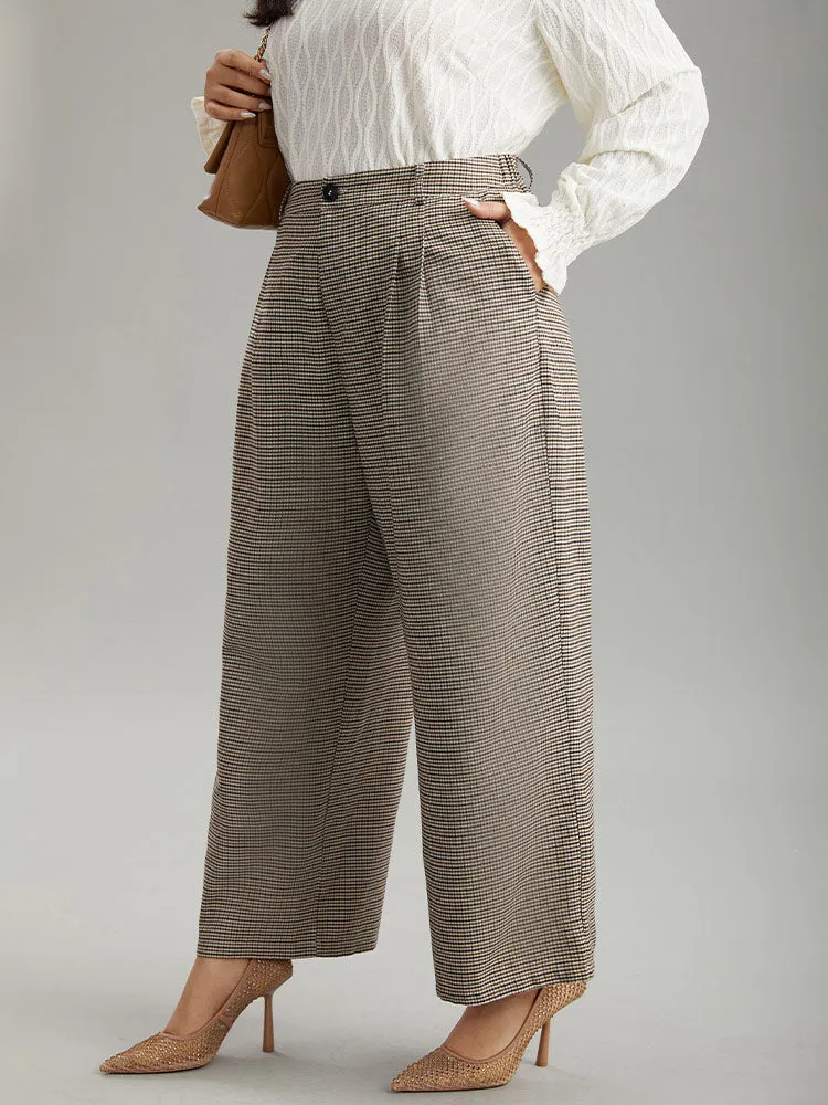 Gingham Plicated Detail Elastic Waist Pants sold by Bloomchic product image thumbnail 3