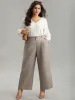 Gingham Plicated Detail Elastic Waist Pants sold by Bloomchic