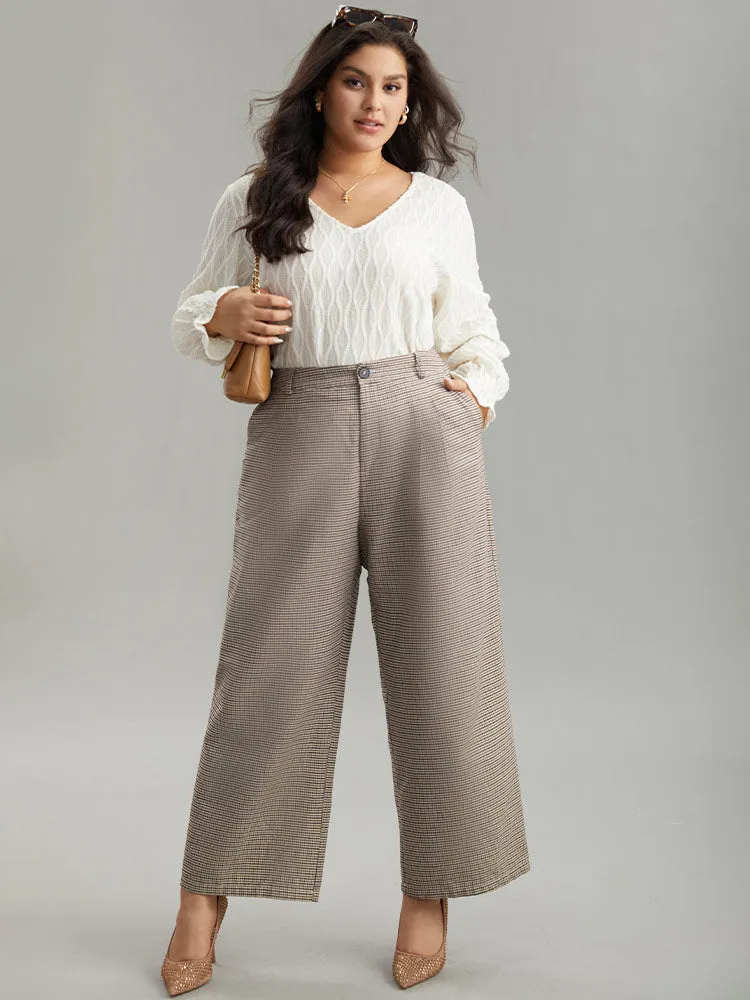 Gingham Plicated Detail Elastic Waist Pants sold by Bloomchic product image thumbnail 4