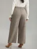 Gingham Plicated Detail Elastic Waist Pants sold by Bloomchic