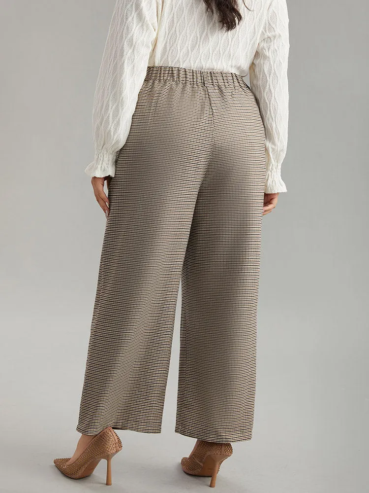 Gingham Plicated Detail Elastic Waist Pants sold by Bloomchic product image thumbnail 2