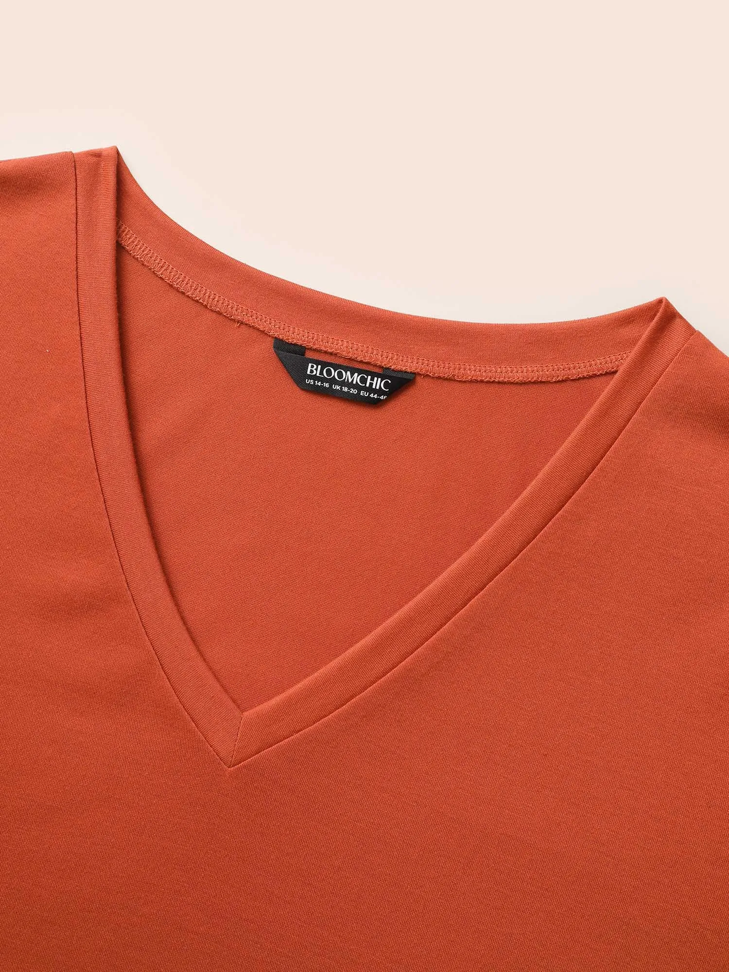 V Neck Floral Embroidered T-shirt sold by Bloomchic product image thumbnail 5