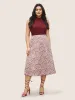 Floral Plisse Pocket Plicated Detail Jacquard Skirt sold by Bloomchic