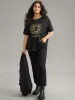 Vintage Horoscope Print Crew Neck T-shirt sold by Bloomchic