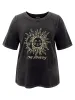 Vintage Horoscope Print Crew Neck T-shirt sold by Bloomchic