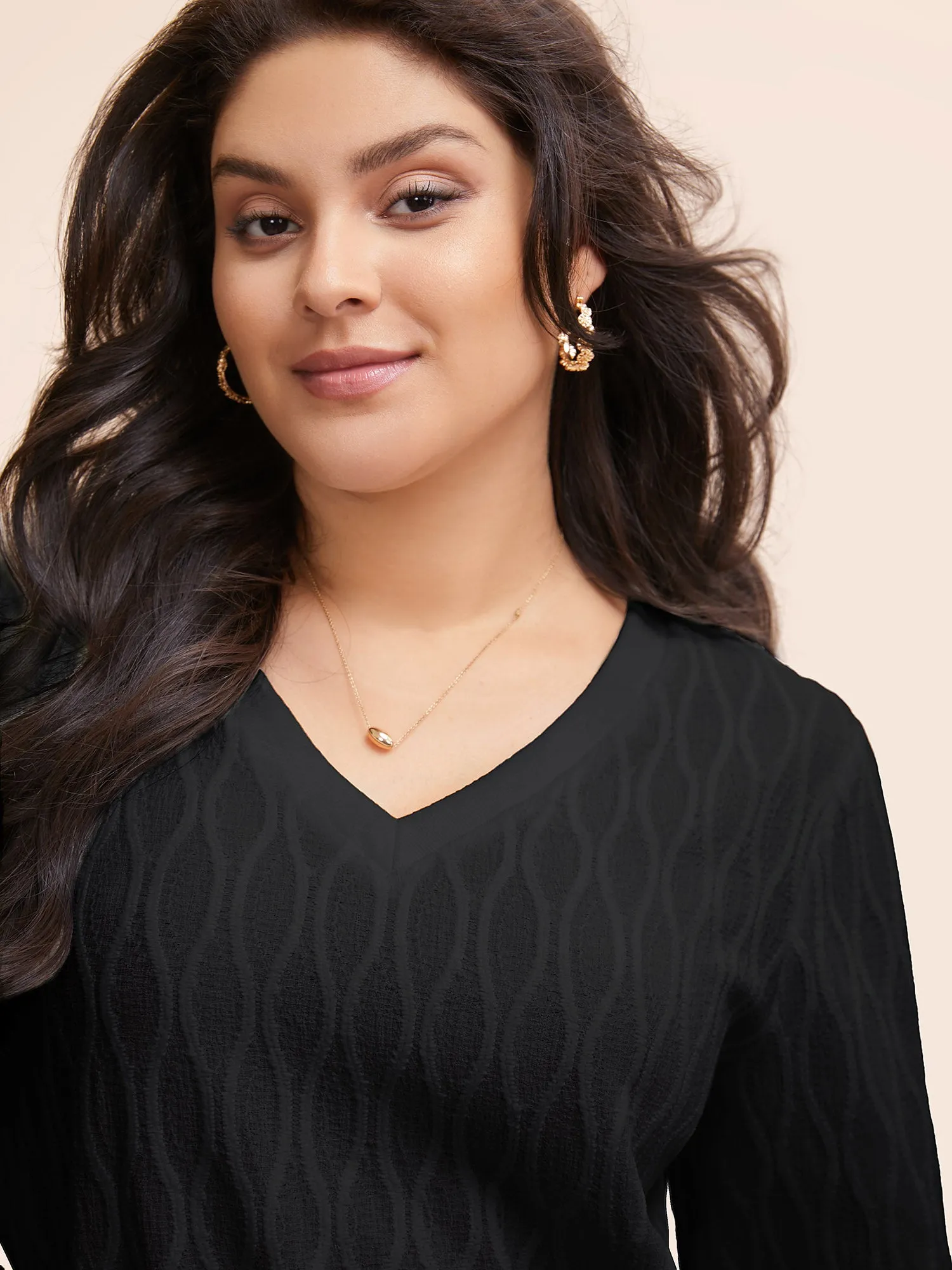 Rib Knit Plain Elastic Cuffs Sweatshirt sold by Bloomchic product image thumbnail 3