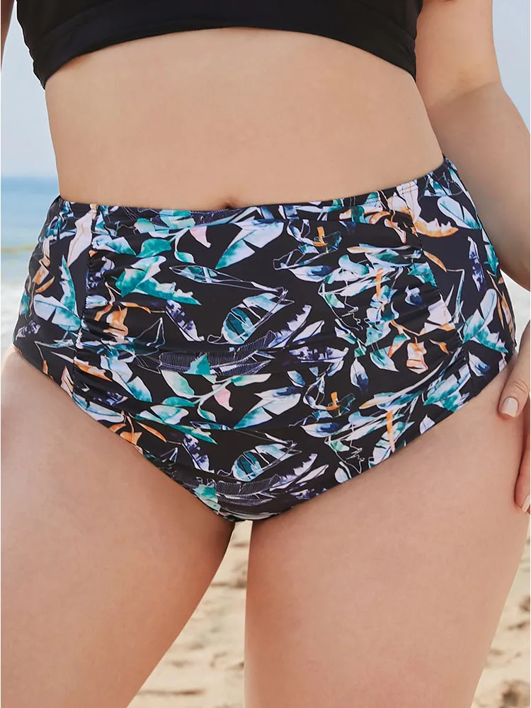 Tropical Print Ruched Front Bikini Bottom sold by Bloomchic product image thumbnail 4
