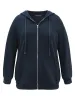 Rib Knit Raglan Sleeve Hooded Drawstring Sweatshirt sold by Bloomchic