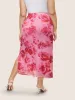 Floral Mesh Split Side Cropped Skirt sold by Bloomchic