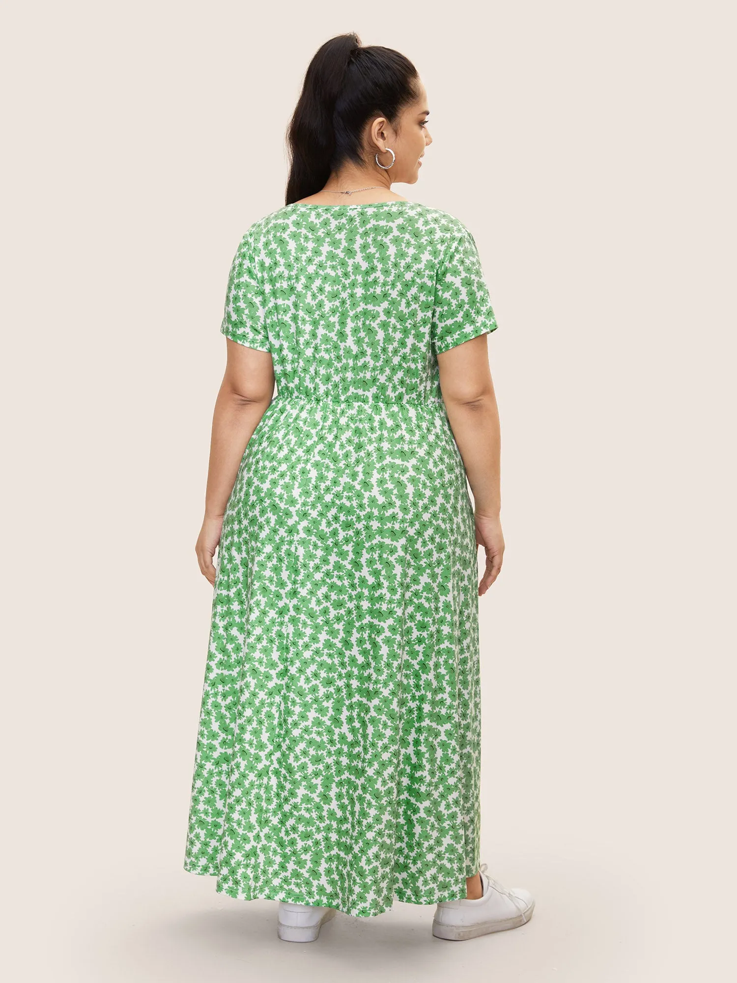 Ditsy Floral Elastic Waist Maxi Dress sold by Bloomchic product image thumbnail 3