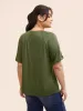 Striped Contrast Patched Pocket Roll Raglan Sleeve T-shirt sold by Bloomchic