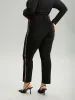 Sequin Patchwork Black Wash Straight Leg Jeans sold by Bloomchic