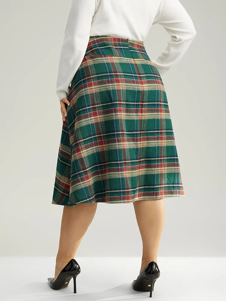 Plaid Lace Up Pocket Cropped Skirt sold by Bloomchic product image thumbnail 2