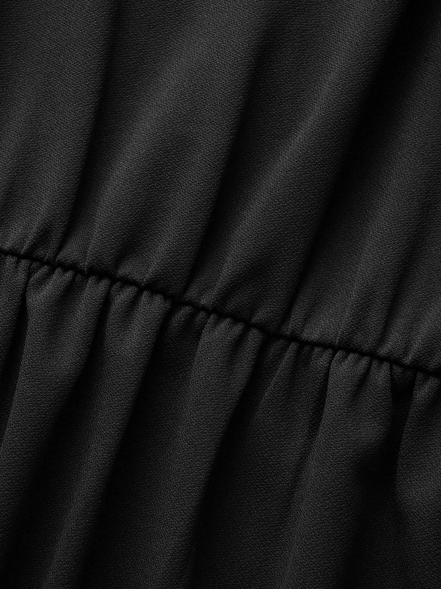 Square Neck Plain Elastic Waist Dress sold by Bloomchic product image thumbnail 5