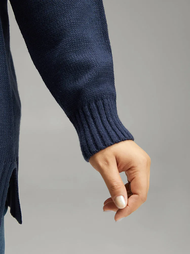 Geo Raglan Sleeve Elastic Hem Pullover sold by Bloomchic product image thumbnail 5